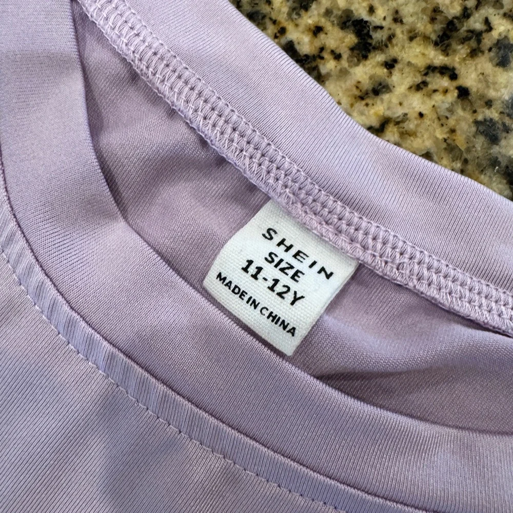 SHEIN Sassy Little‎ Soul Kids Lavender T-Shirt Size 11/12